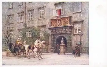 Pferdekutsche vor der Wiener Hofburg Künstlerkarte Ernst Graner * ca. 1920