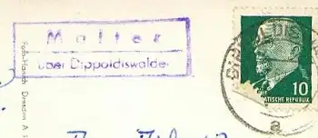 01744 Malter über Dippoldiswalde Posthilfsstellenstempel auf AK Talsperre o 19.58.1958 Hanich1115