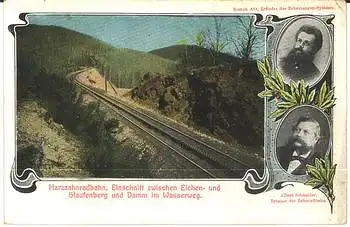 Harzzahnradbahn mit den Erbauern Jugendstil * ca. 1905