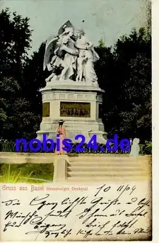 Basel Strassburger Denkmal o 1904