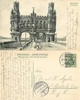 Hamburg Elbbrücke o 3.4.1906