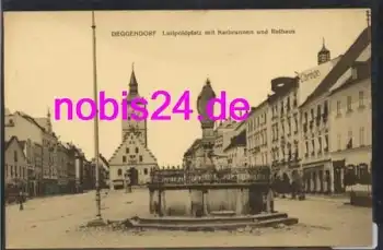 94469 Deggendorf Luitpoldplatz Brunnen *ca.1915
