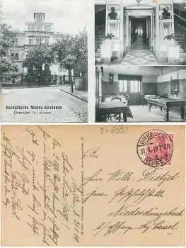 Radeberger Vorstadt Dresden Nordstrasse  Moden Akademie o 31.1.1919