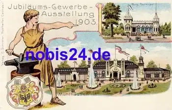 99974 Mühlhausen Litho Gewerbeausstellung *1903