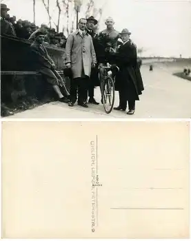 Bahnradfahrer  Siegerfoto Uhlrich Leipzig *ca. 1920