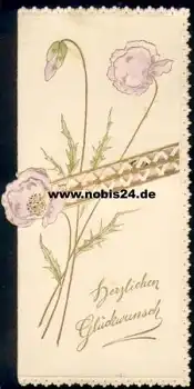 Klappkarte mit Blumen *ca. 1910