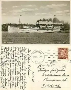 S/S Brynhild Schweden o 22.9.1937 Turku