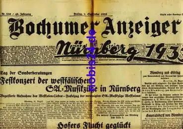 Bochumer Anzeiger 206 Jahrgang 1933