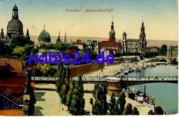 Dresden Terrassenufer Landungsplatz o 1918