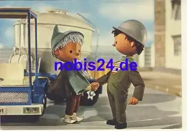 Unser Sandmännchen mit Bauarbeiter 6246 DDR Kinderfernsehen o 1970