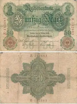 50 Mark Reichsbanknote 10. März 1906