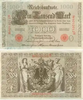 1000 Mark Reichsbanknote 21. April 1910