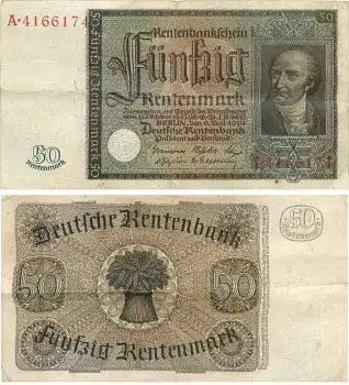 50 Rentenmark Rentenbankschein 6. Juli 1934