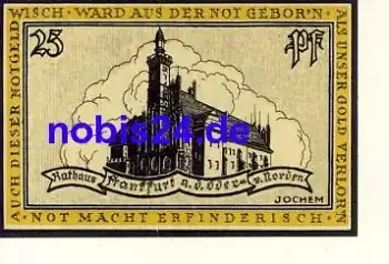 15230 Frankfurt Oder Notgeld 25 Pfennige um 1920