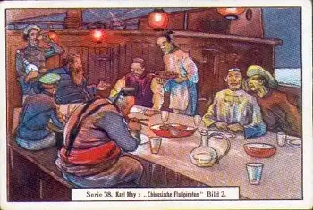 Karl May Serienbilder RS. Werbeaufdruck Champignon-Käse, Serie 38 Bild 2