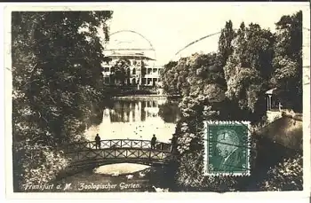Frankfurt Main Zoologischer Garten Rückseite Ansichtskartensammlerverein CA Nr. 4290 o 25.9.1928