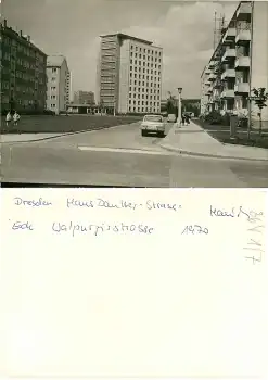 Seevorstadt Dresden Walpurgisstrasse Ecke Hans-Danker-Strasse Druckvorlage 1970 Hanich Foto