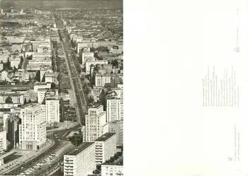 Berlin Hauptstadt der DDR vom Fernsehturm Großformatkarte ca. A5 um 1969