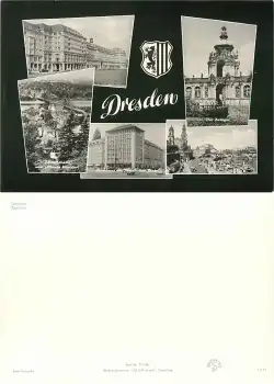 Dresden Großformatkarte ca. A5 um 1964