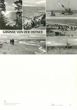 Ostsee Grüsse Großformatkarte ca. A5 um 1969