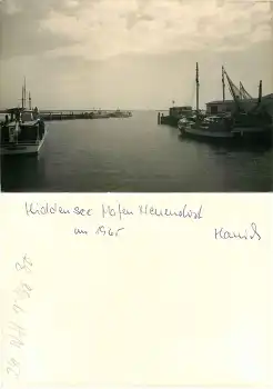 18565 Hiddensee Neuendorf Hafen Druckvorlage 1965 Hanich Foto