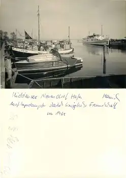 18565 Hiddensee Neuendorf Hafen Druckvorlage 1965 Hanich Foto