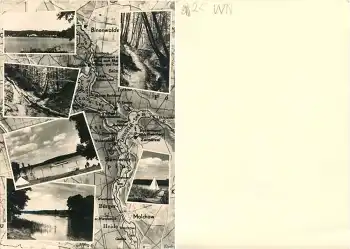 16818 Neuruppin Binenwalde Mehrbildkarte mit Landkarte Druckvorlage *1963 Hanich Foto