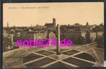 München Karolinenplatz Obelisk *ca.1910