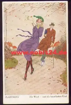 Der Wind... Künstlerkarte Plantikow Nr. 6491 *ca. 1920