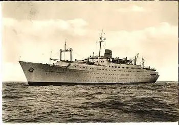 Passagierschiff MS "Völkerfreundschaft" Schiffspoststempel, 1964
