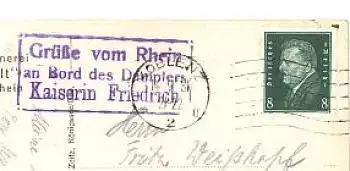 Rheindampfschiff Bordstempel Dampfer "Kaiserin Friedrich" o 14.9.1931
