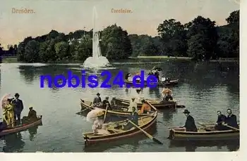 Dresden Carolasee mit Carolaschlösschen Grosser Garten o 1907