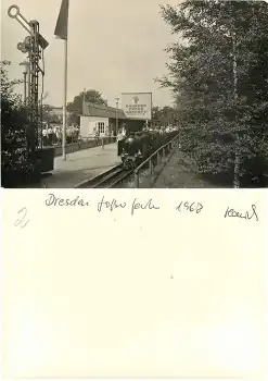 Dresden Pioniereisenbahn Parkeisenbahn Bahnhof "Frohe Zukunft"  *1968 Hanich1297 Variante