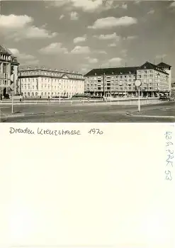 Dresden Kreuzstrasse mit Gewandhaus Druckvorlage 1970 Hanich Foto