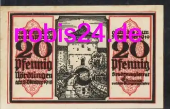86720 Nördlingen Notgeld 20 Pfennige um 1920