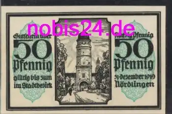 85720 Nördlingen Notgeld 50 Pfennige um 1921