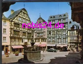 54470 Bernkastel Kues Markt Brunnen *ca.1975