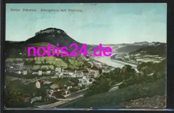 01824 Königstein mit Festung o 13.4.1913
