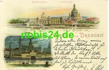 Dresden Litho Altstadtansichten o 26.3.1901