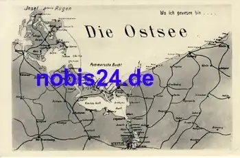Ostsee Usedomkarte *ca.1950