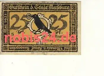 06217 Merseburg Notgeld 25 Pfennige um 1921