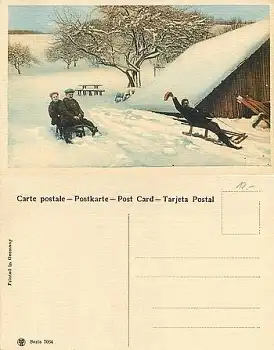 Rodeln Schlittenfahren *ca. 1930