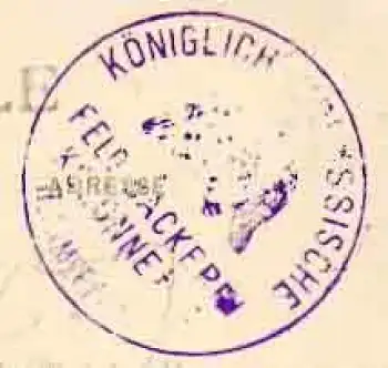 Königl. Preussische Feld Bäckerei Kolonne Feldpoststempel auf AK Lille 31.10.1914