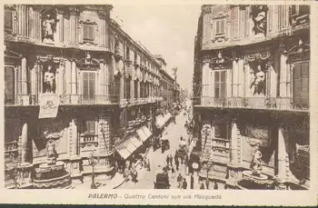Palermo Quattro Cantoni con via Marcqueda * ca. 1920