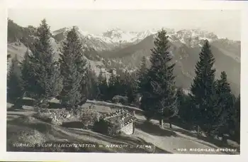 Kurhaus Silum Lichtenstein mit Nafkopf und Falknis * ca. 1940