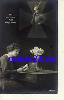 Soldat im Kreuz 1.Weltkrieg o 1915