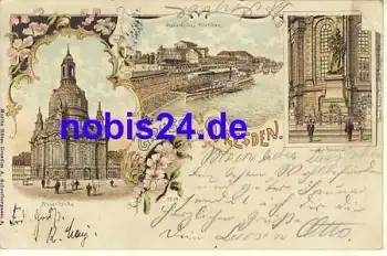 Dresden Frauenkirche Litho o 1901