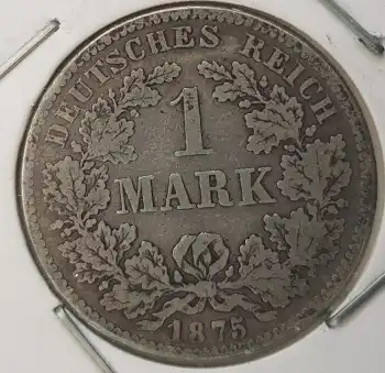 1 Mark 1875 H Deutsches Kaiserreich Silbermünze
