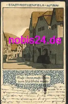 97851 Rothenfels Main Künstlerkarte o ca.1930