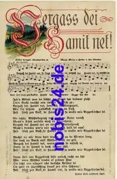 Anton Günther "Vergaß dei Hamit net" Liedkarte o ca.1920